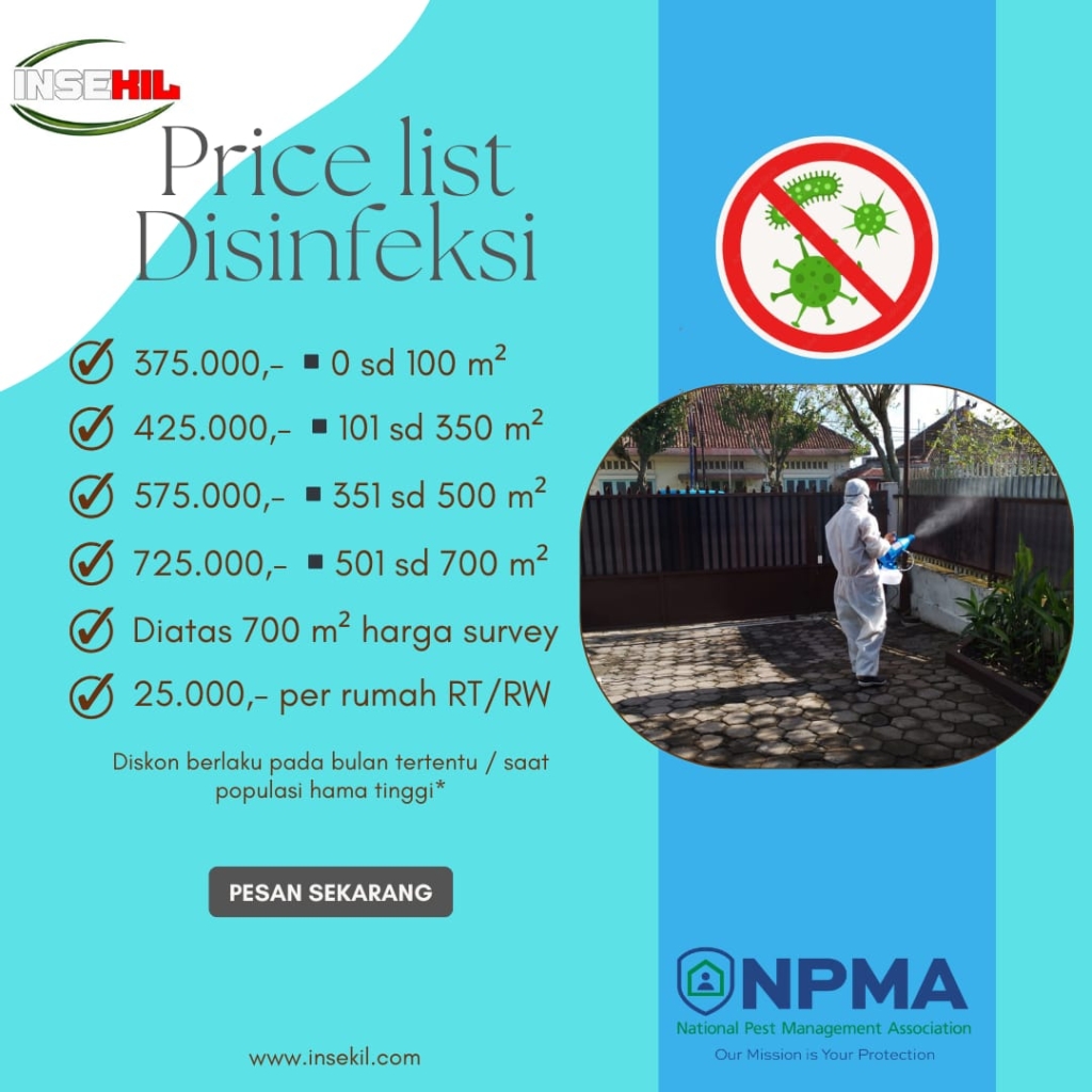 Paket Jasa Disinfeksi Profesional - Insekil Paket Jasa Disinfeksi Profesional