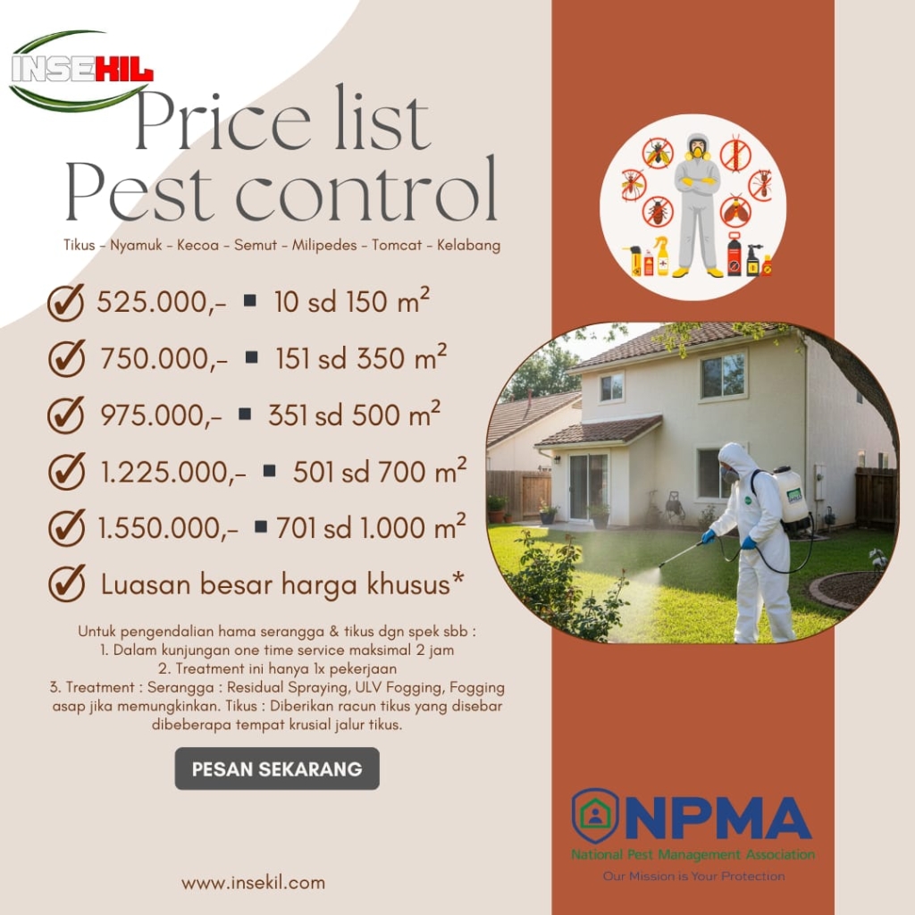 Paket Pest Control Profesional - Insekil Paket Pest Control Profesional