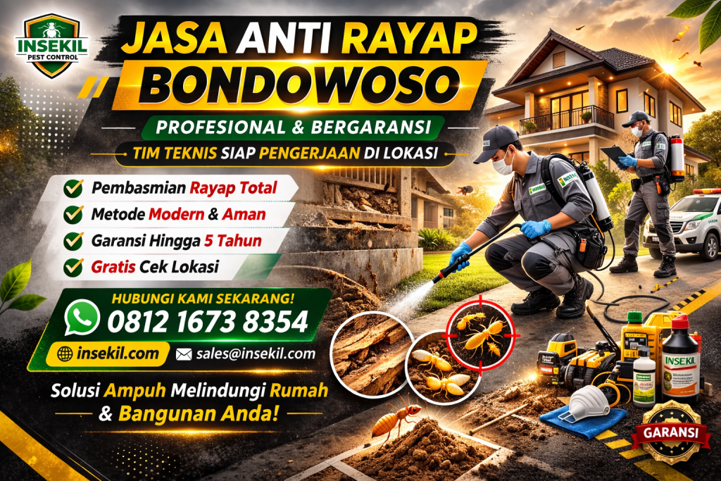Jasa Anti Rayap Bondowoso Bergaransi